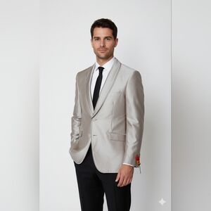 Robert ORSINI CHAMPAGNE‎ NWT SINGLE BREASTED DOUBLE VENT SLIM CUT SPORT COAT